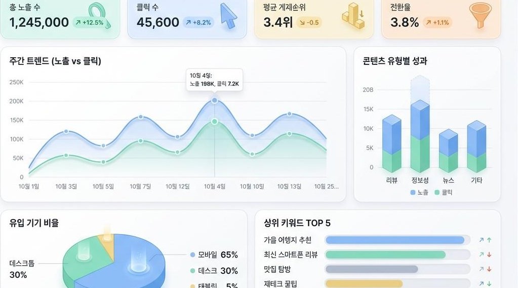 블로그검색노출 분석 대시보드