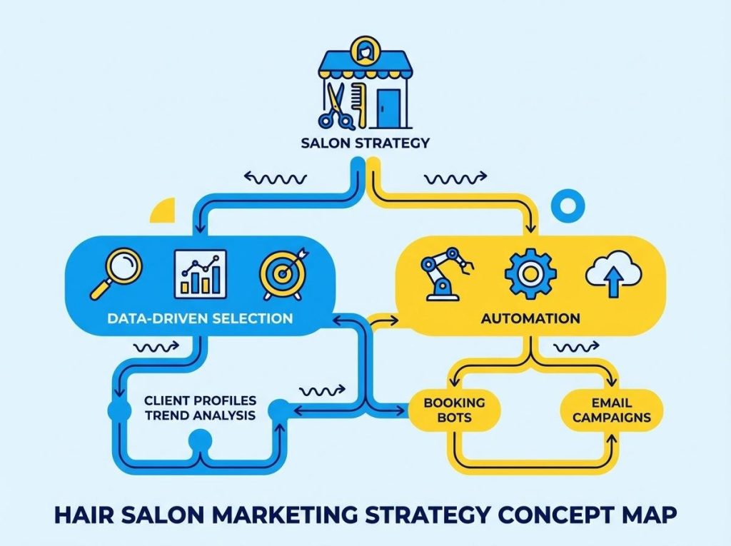 미용실 체험단 마케팅 전략 개념도