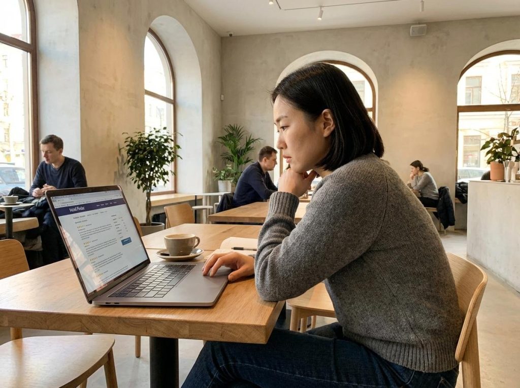 호텔리뷰 분석 화면